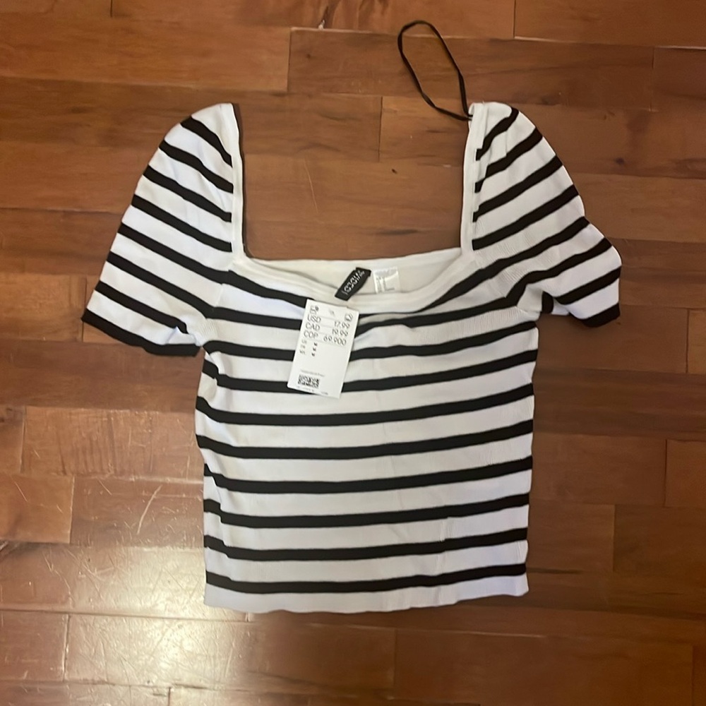 NWT striped h&m off the shoulder top